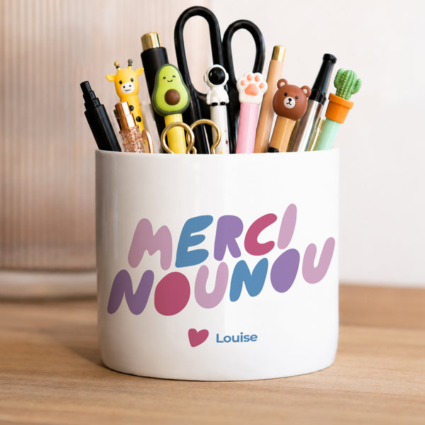 Pot à crayons 48 cl Merci nounou photo