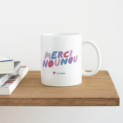 Mug Blanc Merci nounou photo N° 4