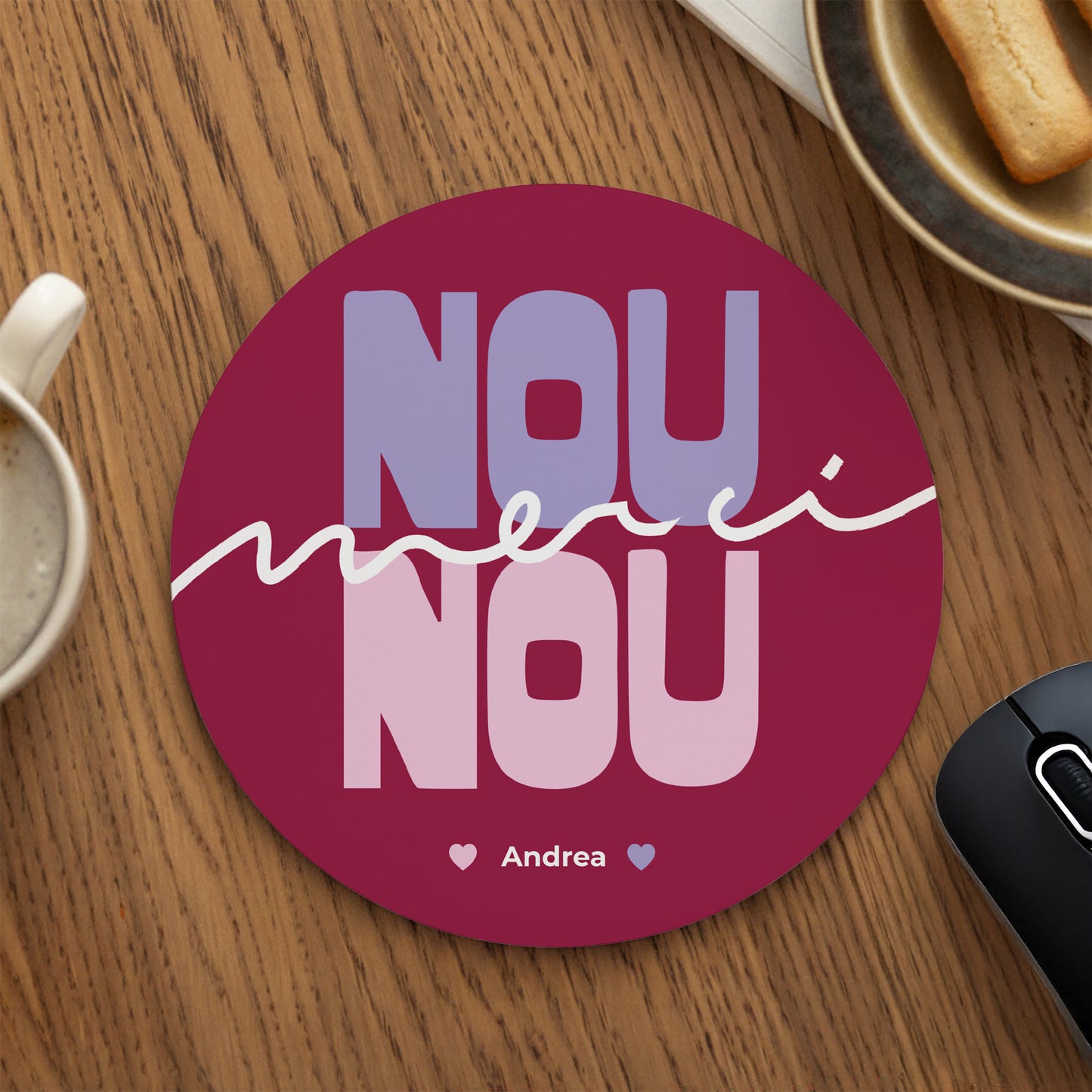 Tapis de souris Rond Merci ma Nounou ! photo N° 1