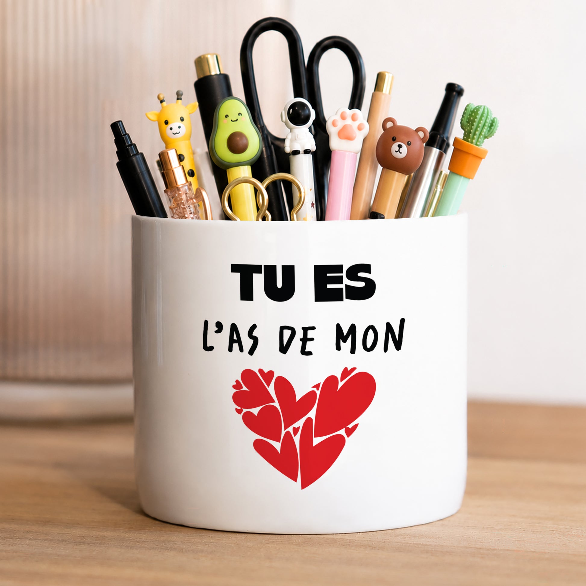 Pot à crayons 48 cl Tu es l'as de mon cœur photo N° 1