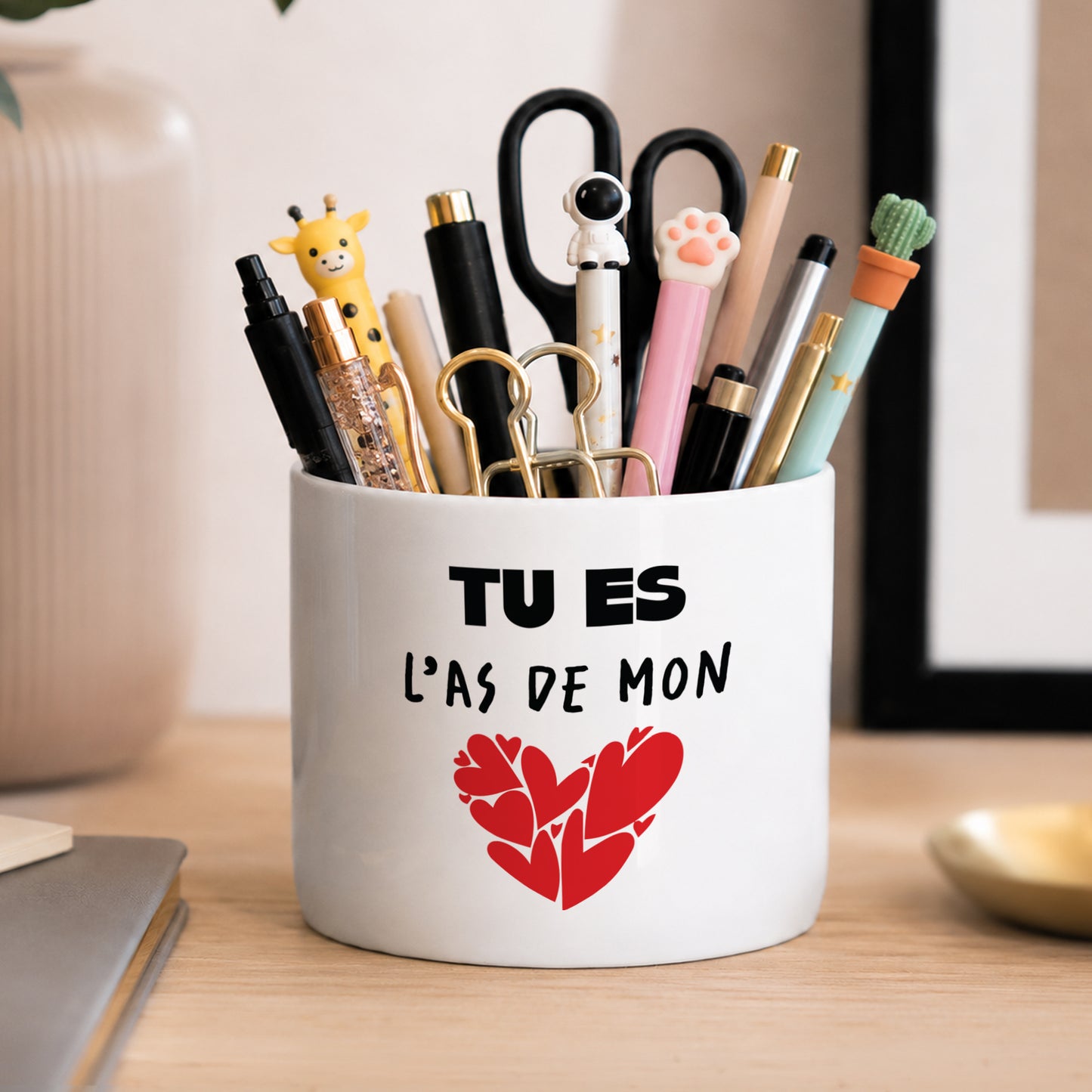 Pot à crayons 48 cl Tu es l'as de mon cœur photo N° 2
