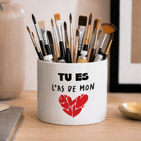 Pot à crayons 48 cl Tu es l'as de mon cœur