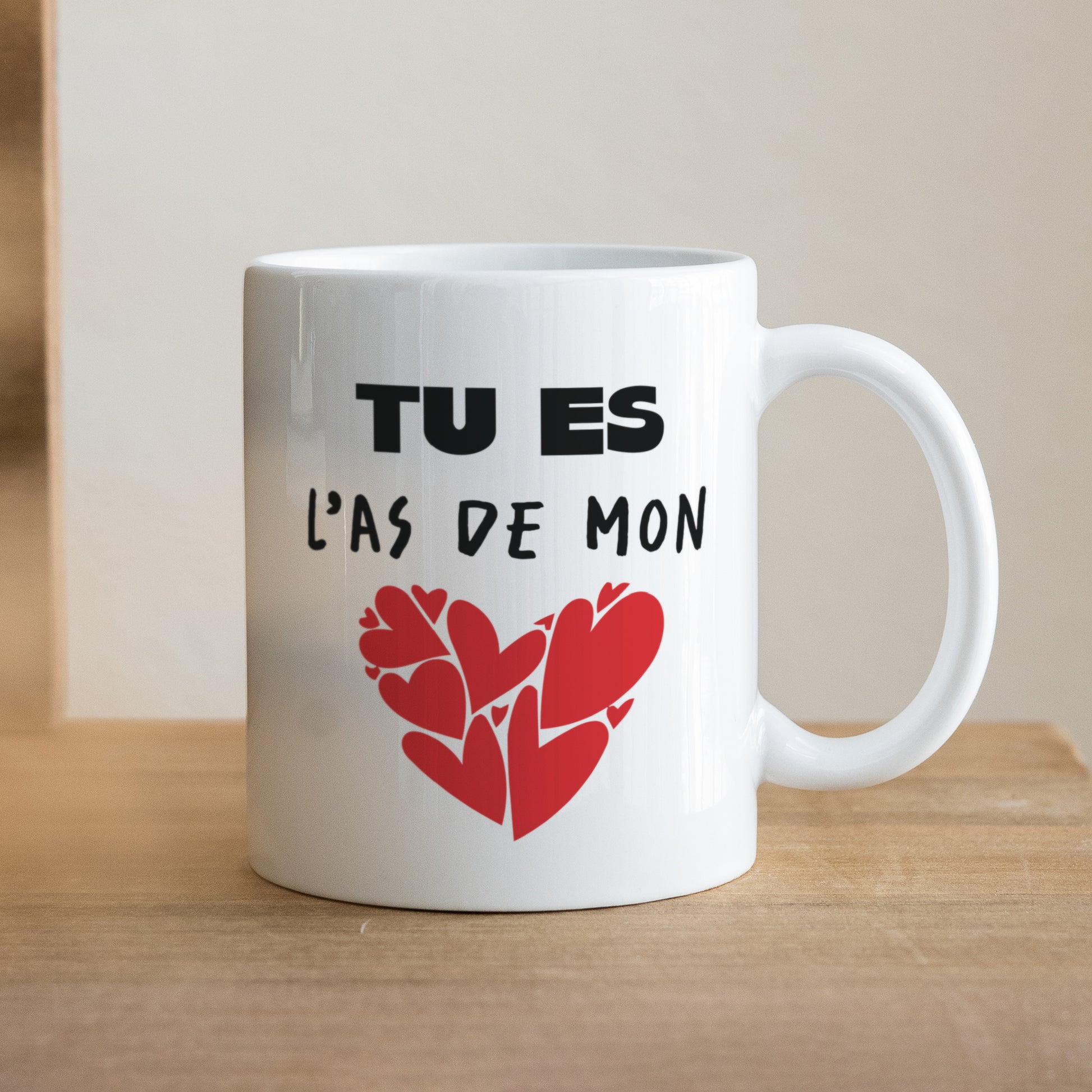 Mug Blanc Tu es l'as de mon cœur photo N° 1