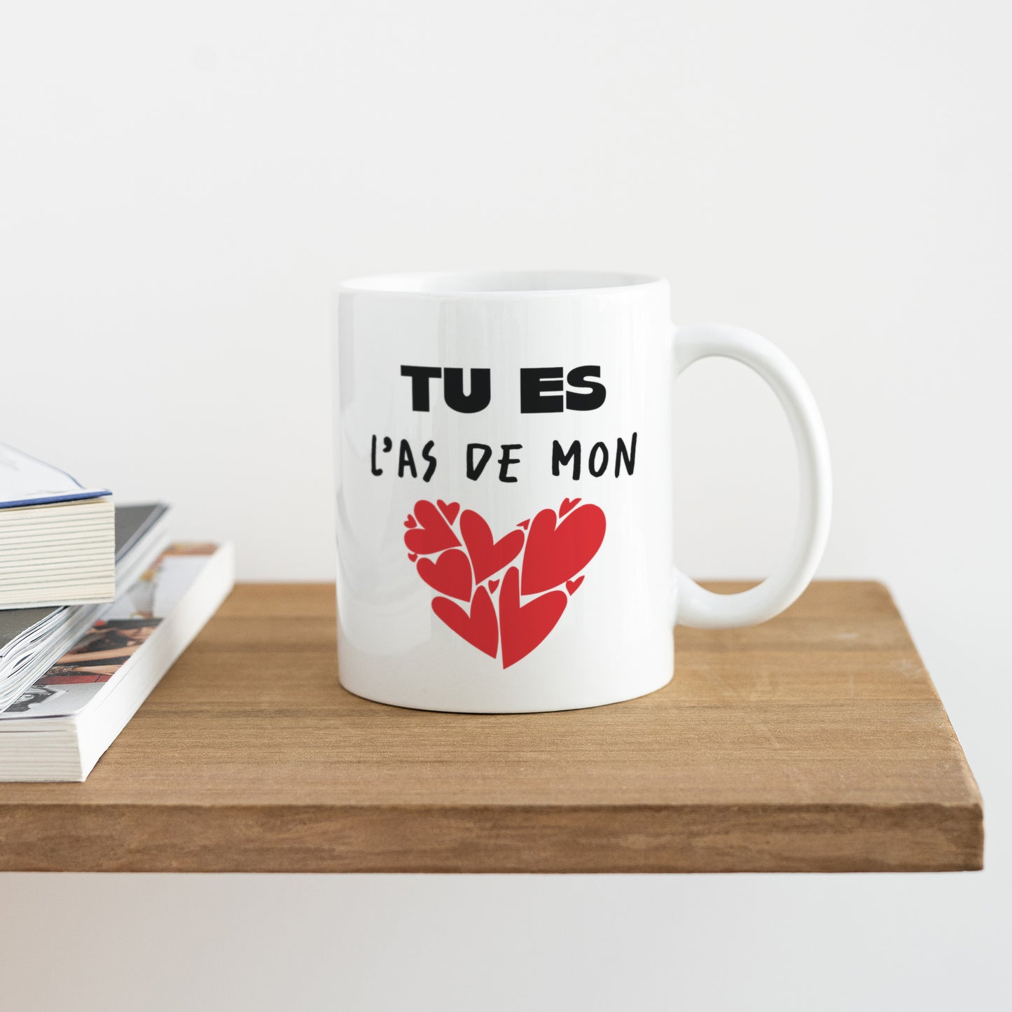 Mug Blanc Tu es l'as de mon cœur photo N° 4