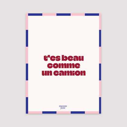 Affiche Portrait 30 x 40 cm Beau comme un camion photo N° 2