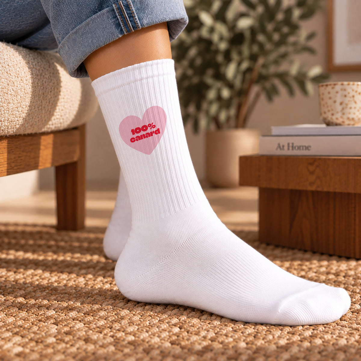 Chaussettes femme Blanches 100% canard photo N° 2