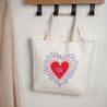 Tote bag Anse en toile Cœur rayonnant photo N° 1