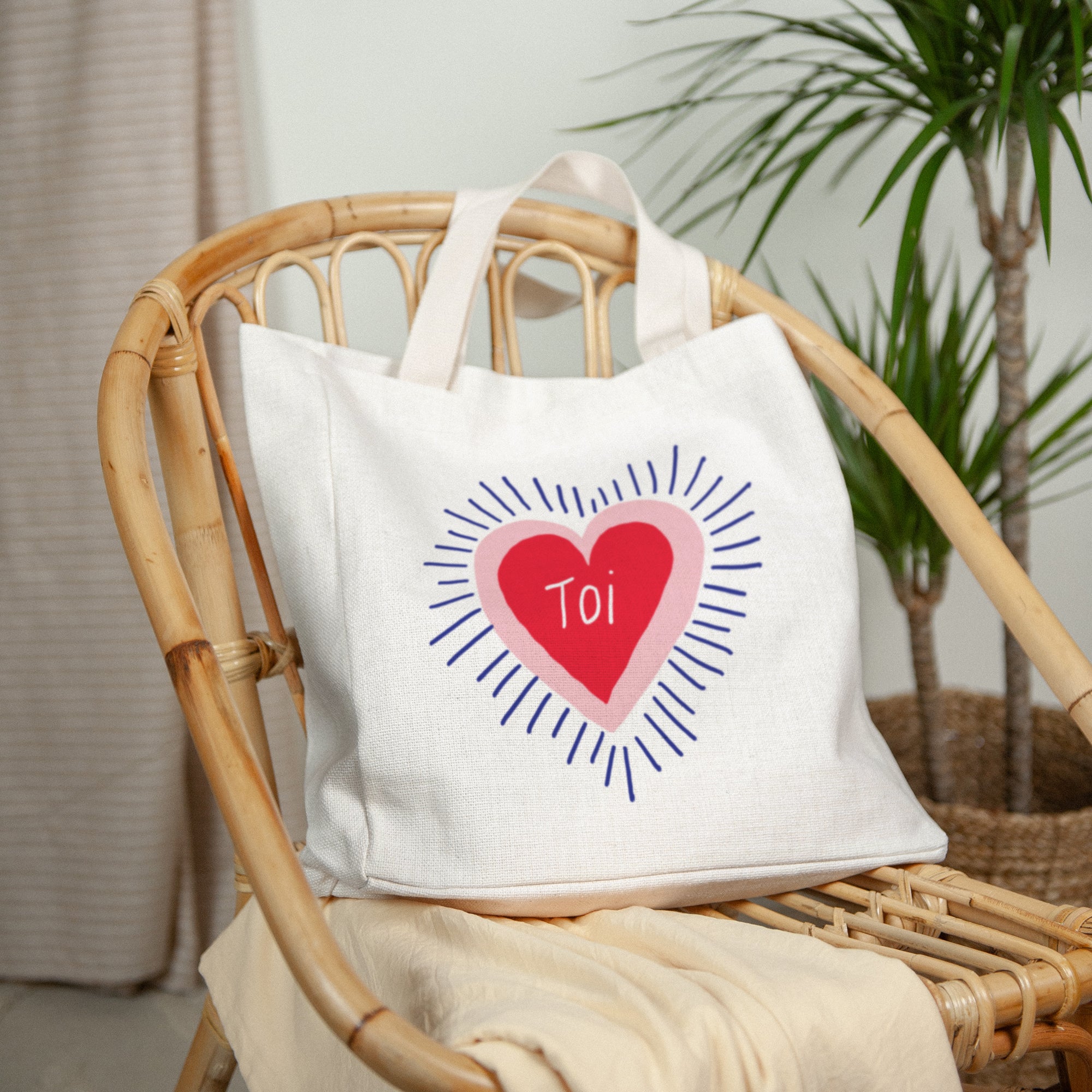 Tote bag Anse en toile Cœur rayonnant photo N° 2