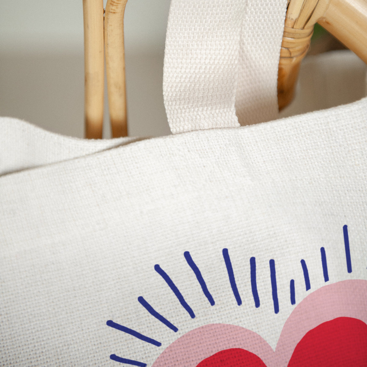 Tote bag Anse en toile Cœur rayonnant photo N° 3