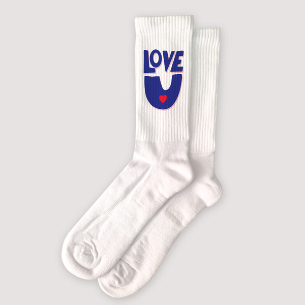 Chaussettes femme Blanches Love, toujours photo