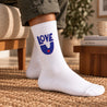 Chaussettes homme Blanches Love, toujours photo N° 2