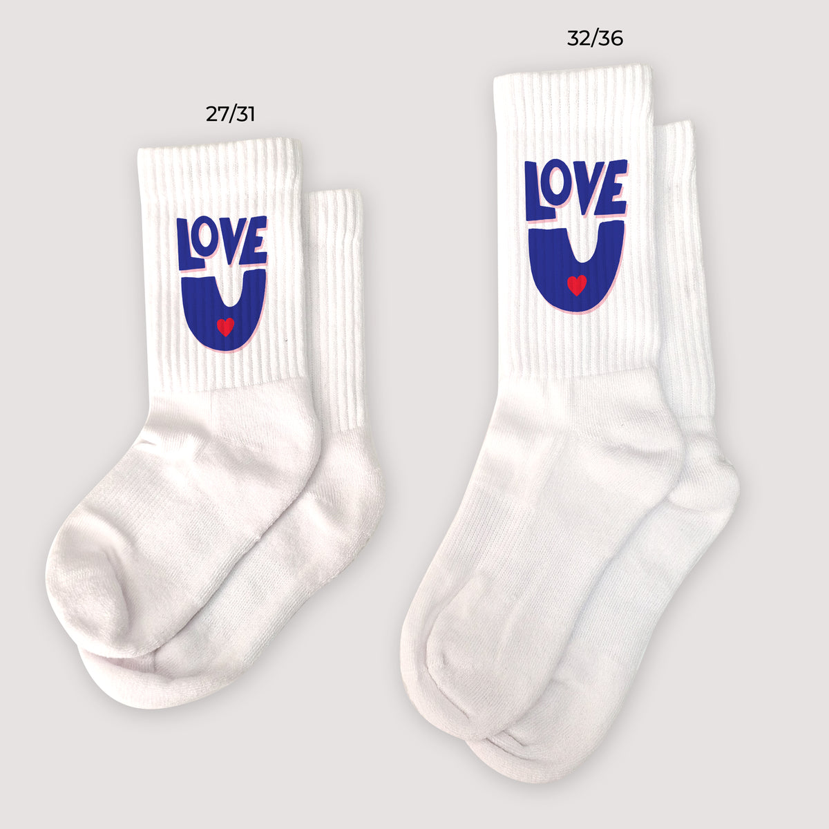 Chaussettes enfant Blanches Love, toujours photo N° 1