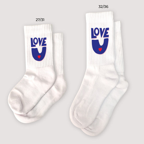 Chaussettes enfant Blanches Love, toujours photo