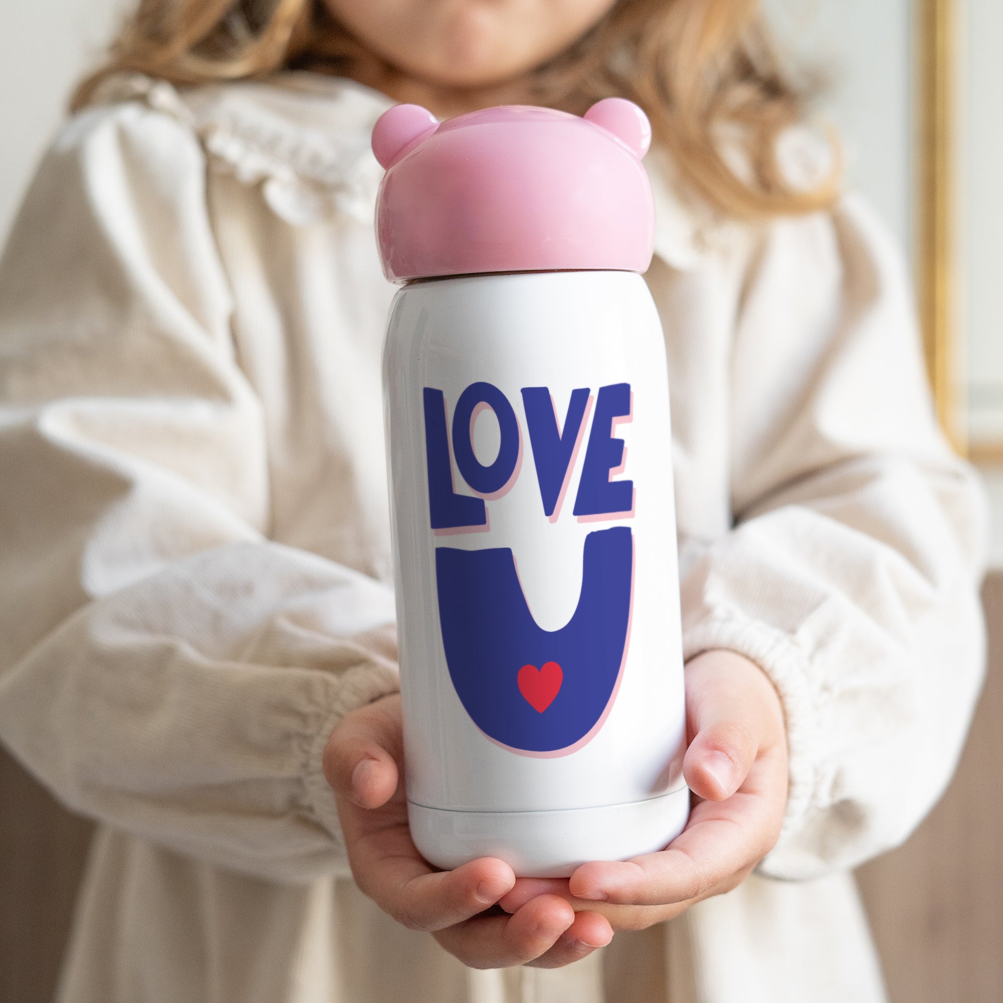 Gourde enfant Rose, 32 cl Love, toujours photo N° 1