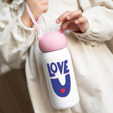 Gourde enfant Rose, 32 cl Love, toujours