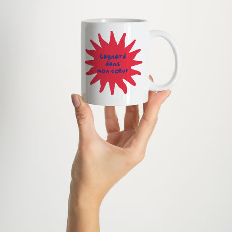 Mug Blanc Cagnard dans mon cœur