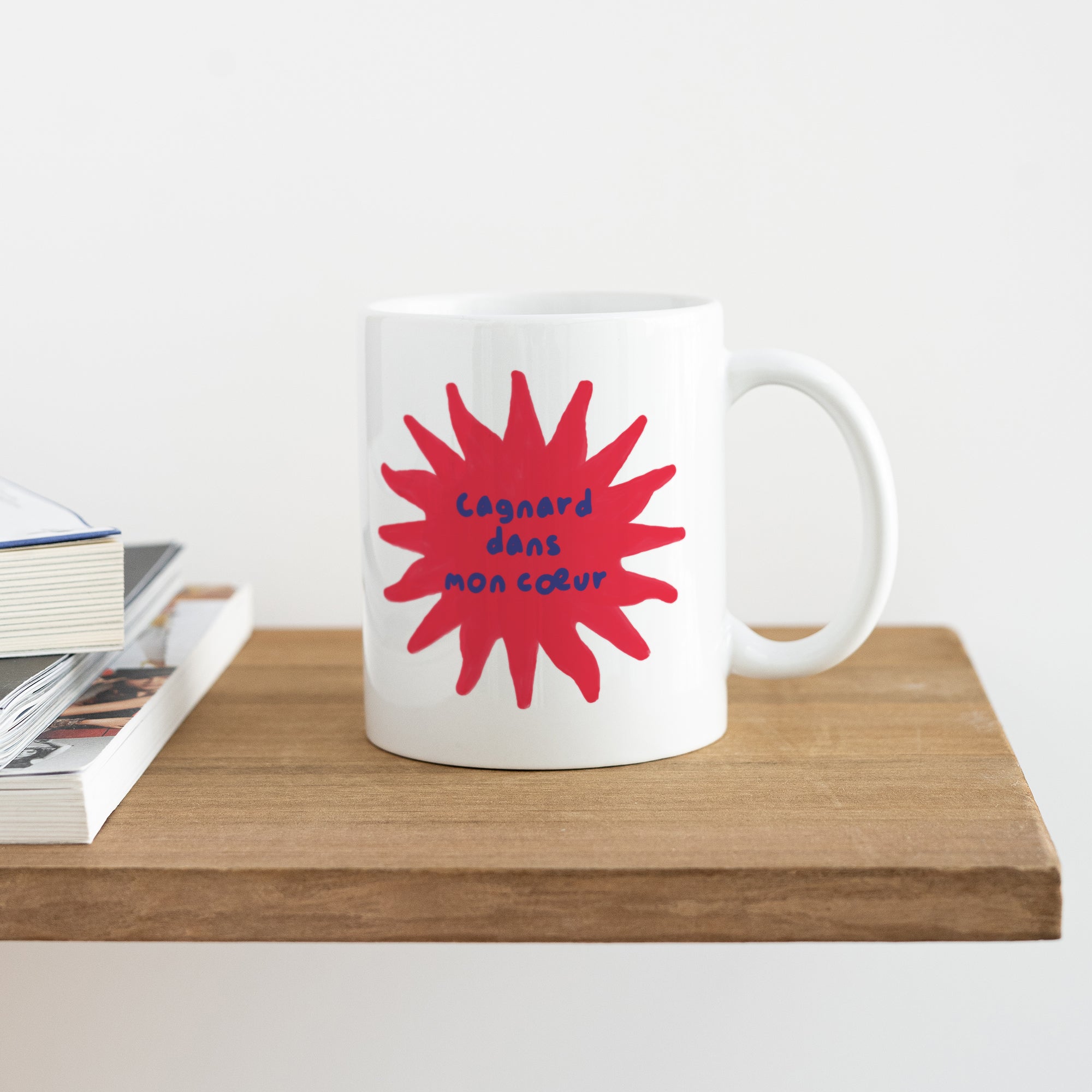 Mug Blanc Cagnard dans mon cœur photo N° 4