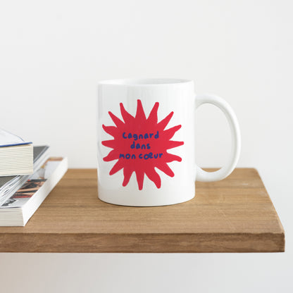 Mug Blanc Cagnard dans mon cœur photo N° 4