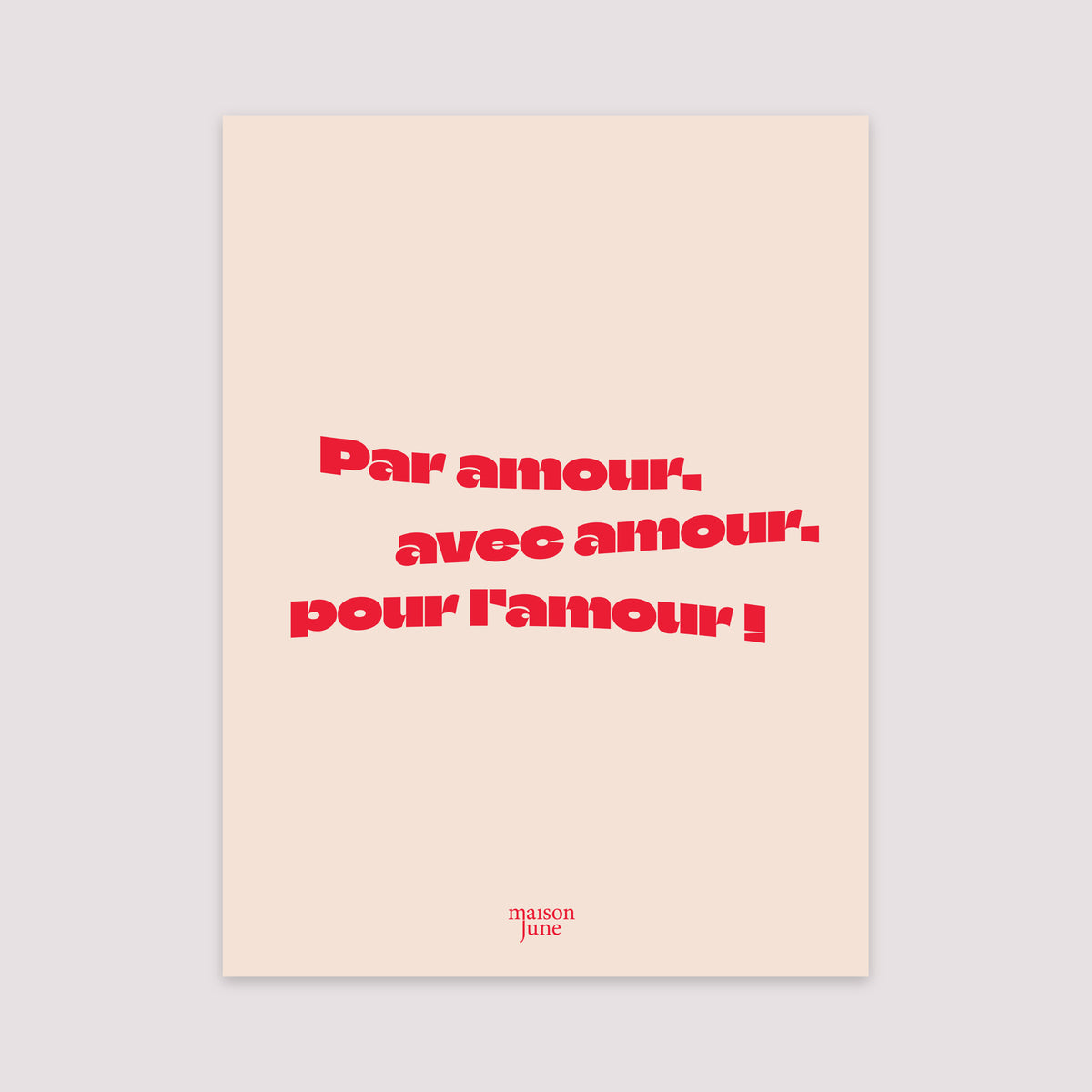 Affiche Portrait 30 x 40 cm Par Amour... photo N° 2