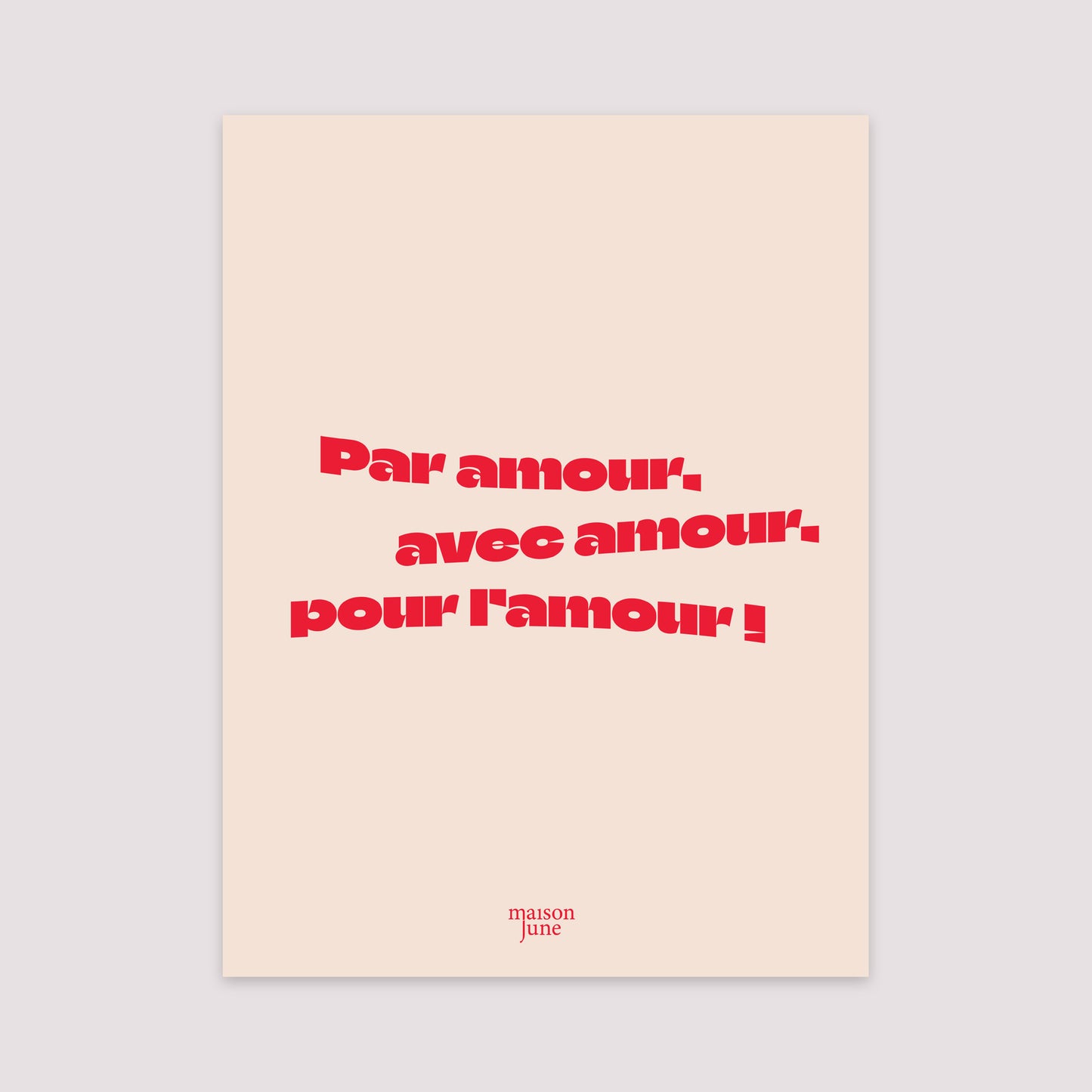 Affiche Portrait 30 x 40 cm Par Amour... photo N° 2