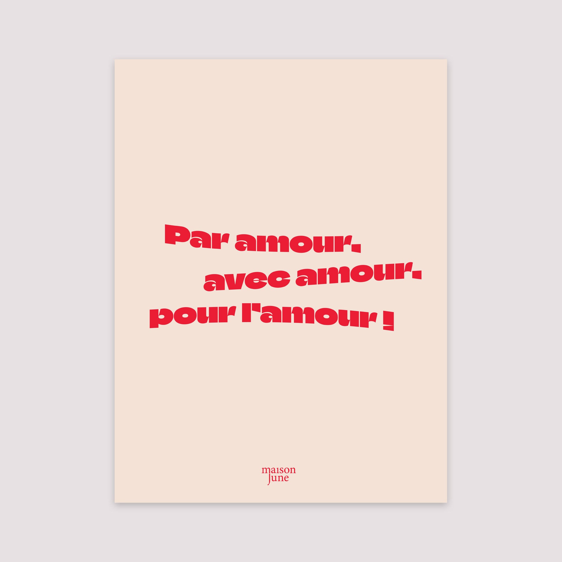 Affiche Portrait 30 x 40 cm Par Amour... photo N° 2