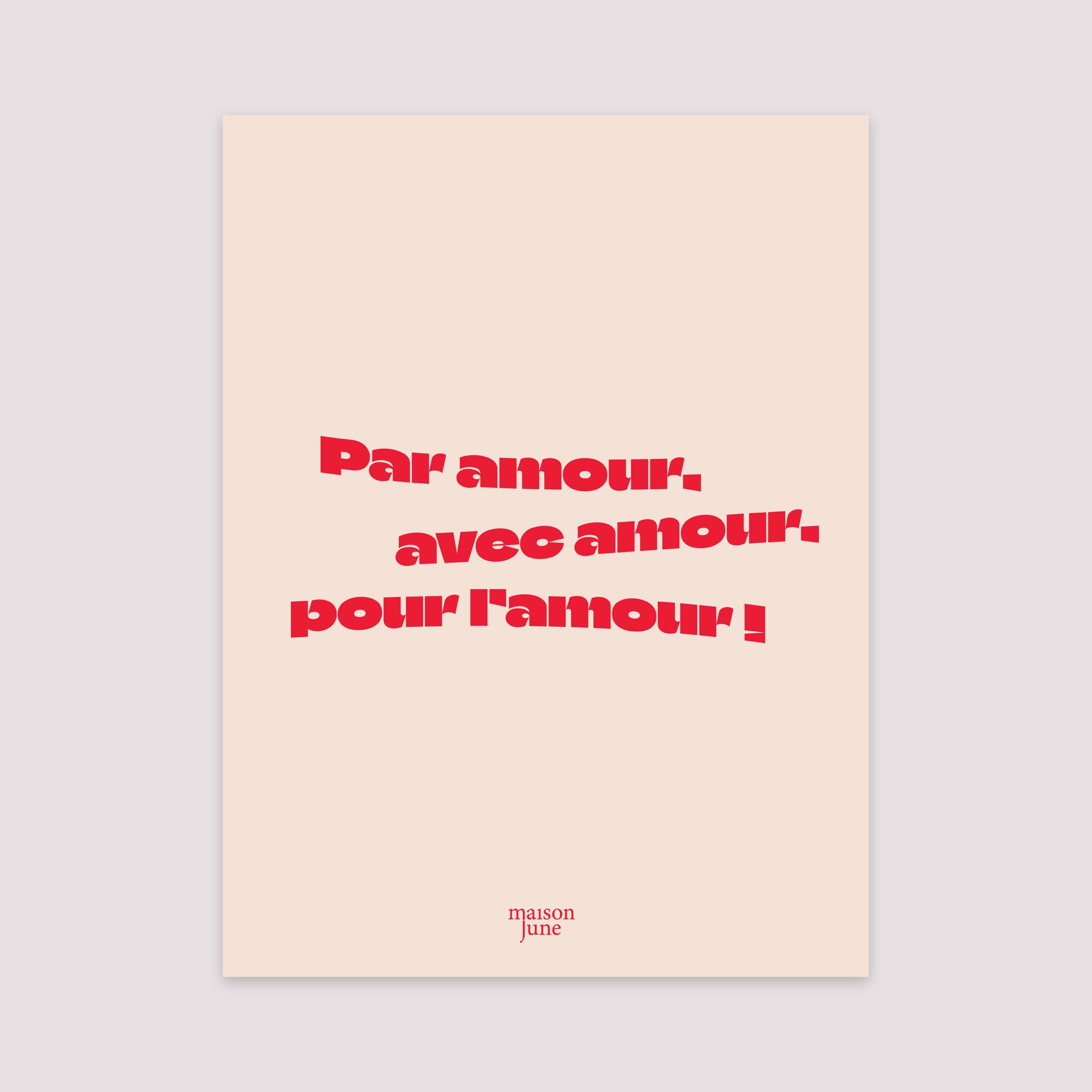 Affiche Portrait 30 x 40 cm Par Amour... photo N° 2