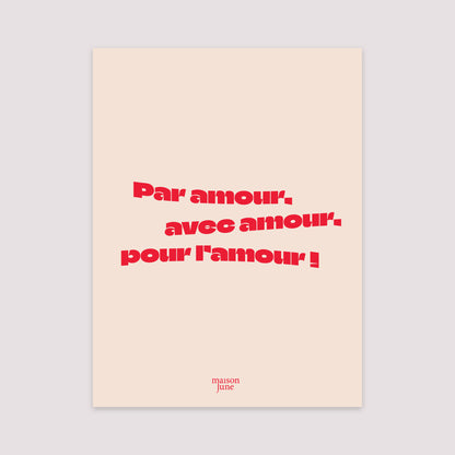 Affiche Portrait 30 x 40 cm Par Amour... photo N° 2