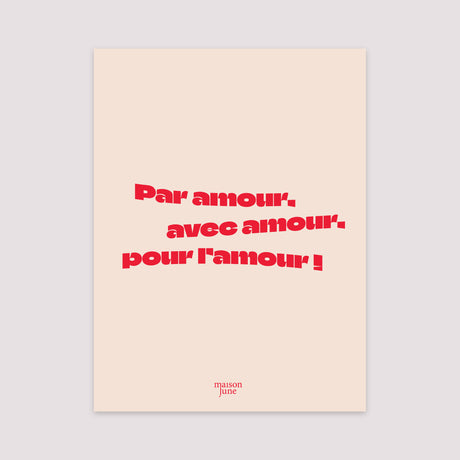 Affiche Portrait 30 x 40 cm Par Amour...