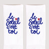 Chaussettes femme Blanches Le soleil c'est toi photo N° 3