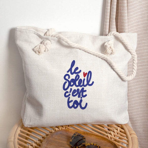 Sac cabas Anse en corde Le soleil c'est toi photo