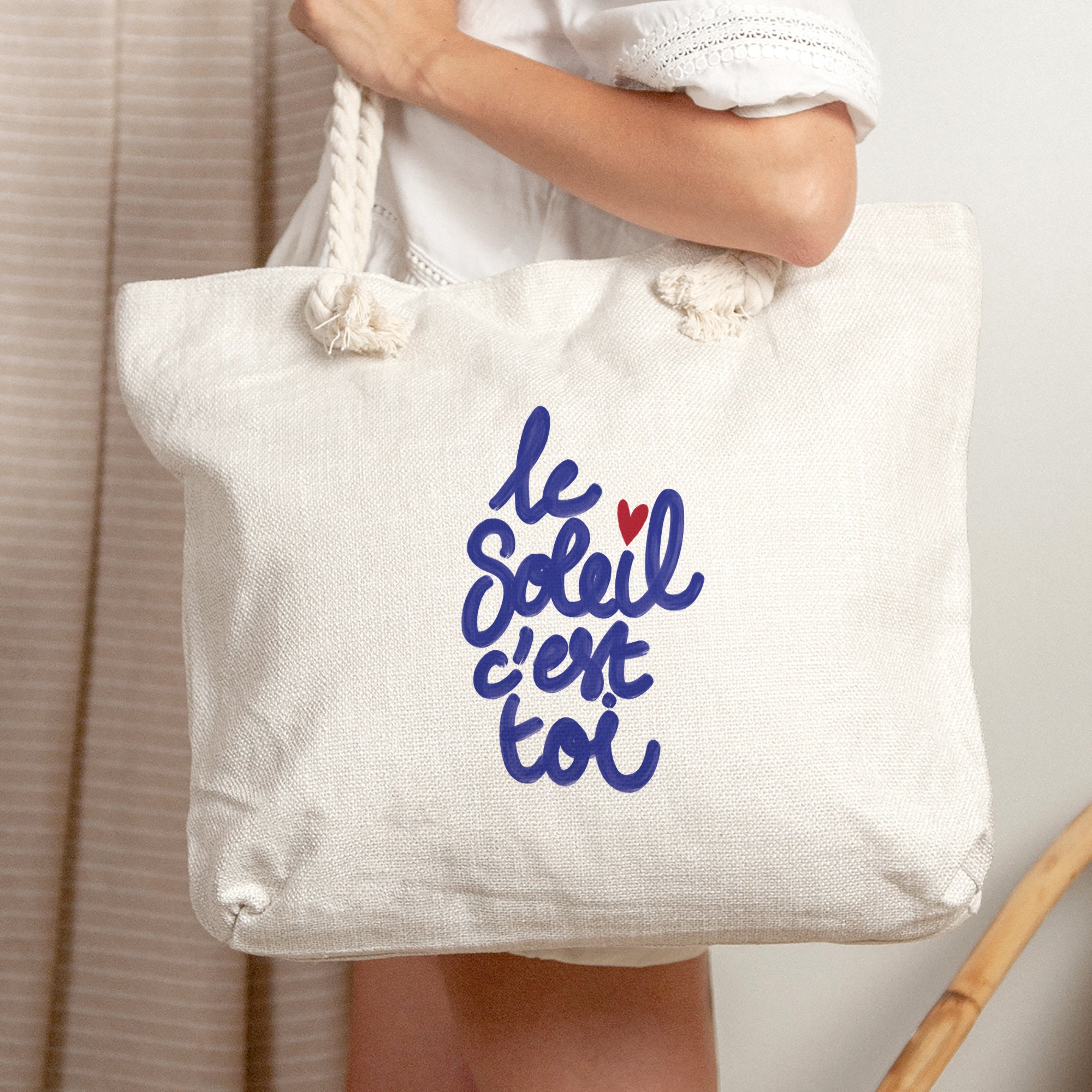 Sac cabas Anse en corde Le soleil c'est toi photo N° 2