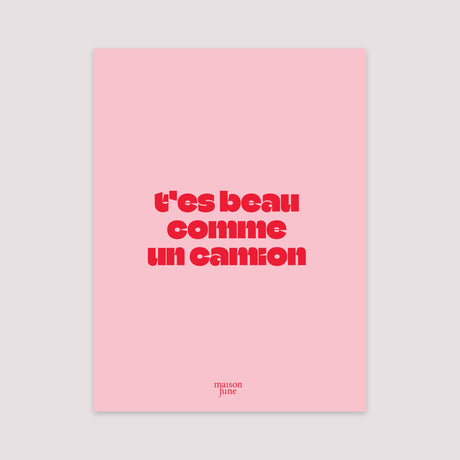 Affiche Portrait 30 x 40 cm Beau comme un camion II