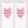 Chaussettes femme Blanches Mon Humain Préf Rose photo N° 3