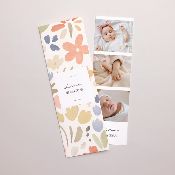 Faire-part Naissance Marque-page photo Jardin Poétique photo