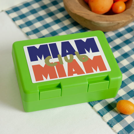 Boite goûter Verte Miam Miam Club