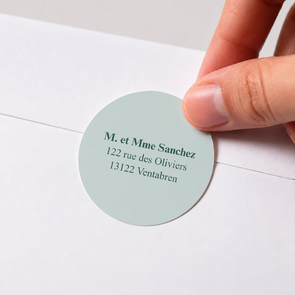 Sticker Mariage Rond À Travers l'Objectif photo