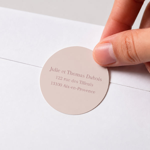 Sticker Mariage Rond Pleine Page photo