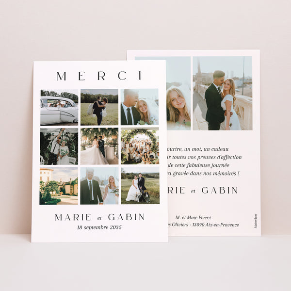 Remerciements Mariage Portrait Memories photo