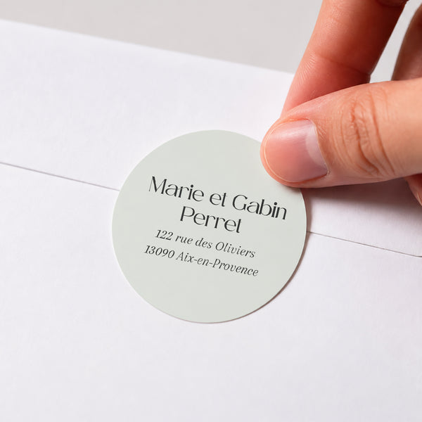 Sticker Mariage Rond Memories photo