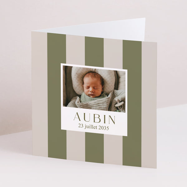 Faire-part Naissance Carré double volet Petit Coton photo