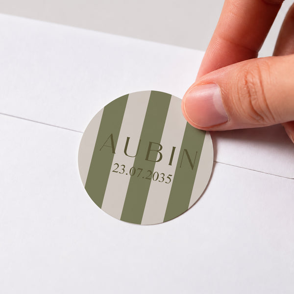 Sticker Naissance Rond Petit Coton photo