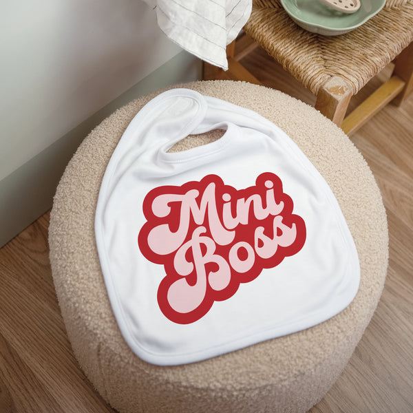 Bavoir Tissu Mini Boss Rose photo