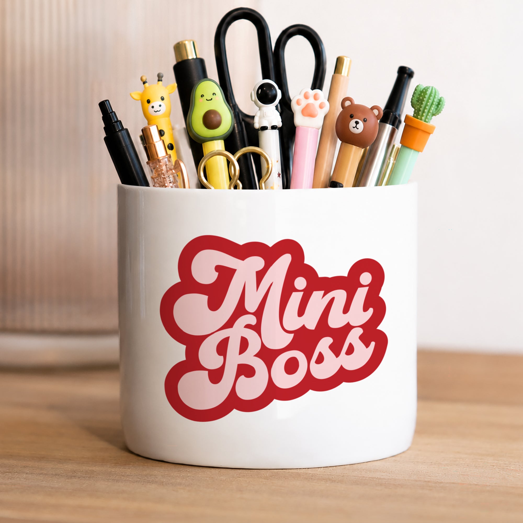 Pot à crayons 48 cl Mini Boss Rose photo N° 1