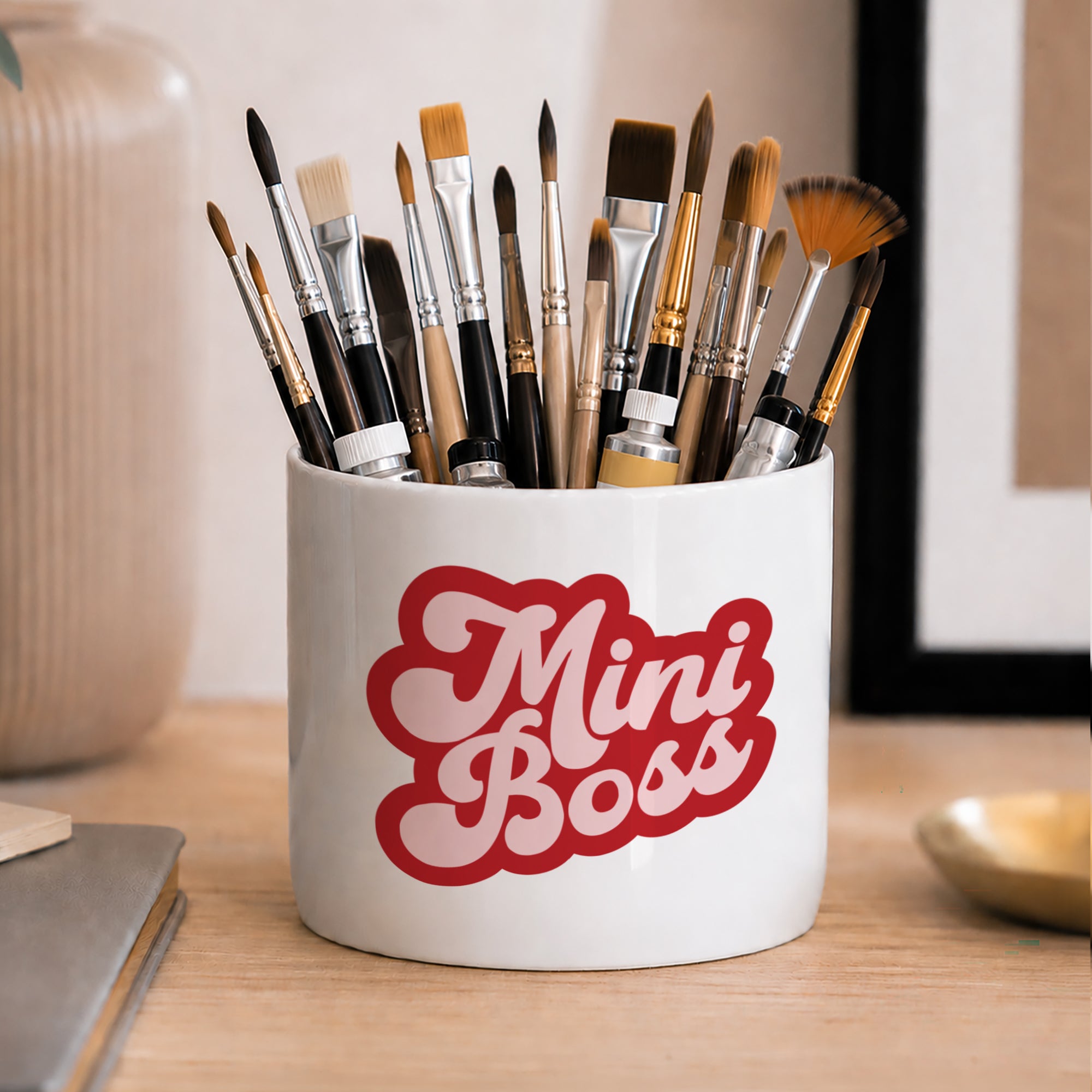 Pot à crayons 48 cl Mini Boss Rose photo N° 2