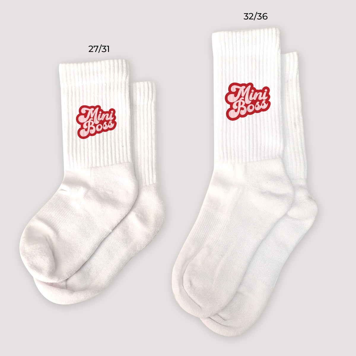 Chaussettes enfant Blanches Mini Boss Rose photo N° 1