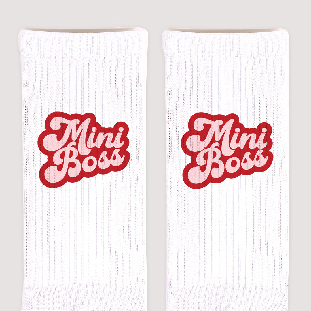 Chaussettes enfant Blanches Mini Boss Rose photo N° 3