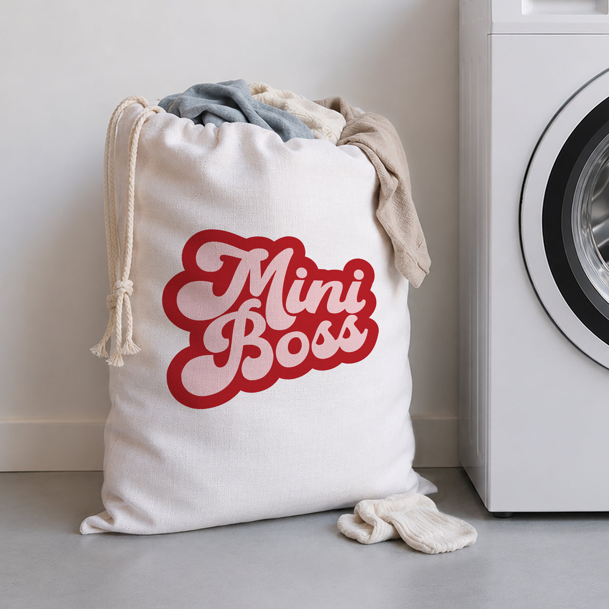 Sac à linge Grand format Mini Boss Rose photo N° 1