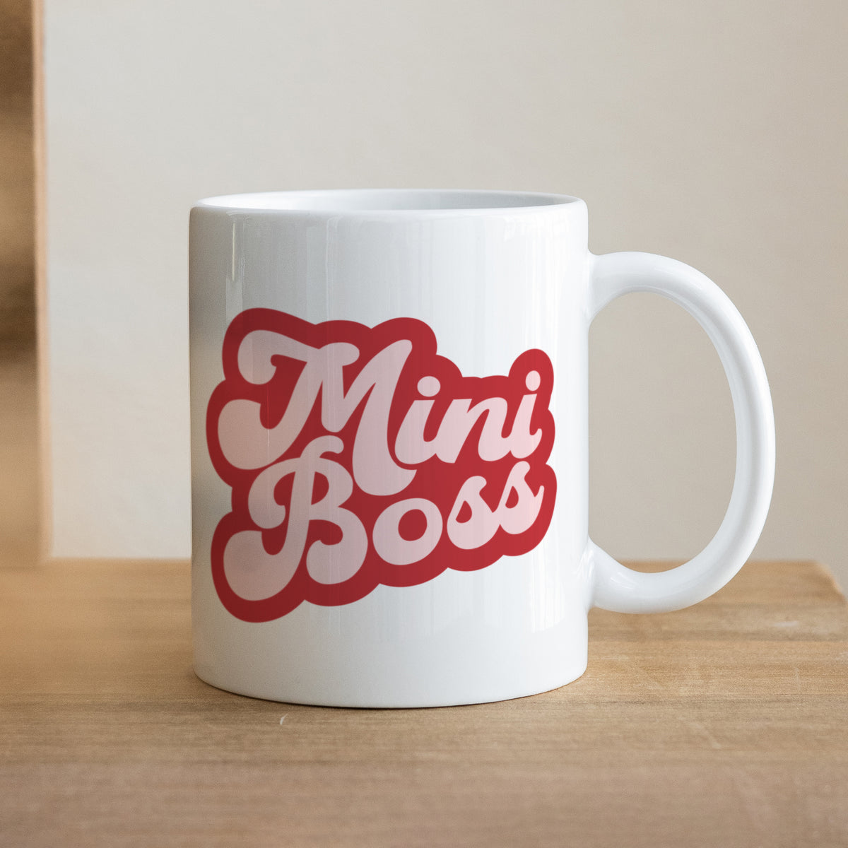 Mug Blanc Mini Boss Rose photo N° 1