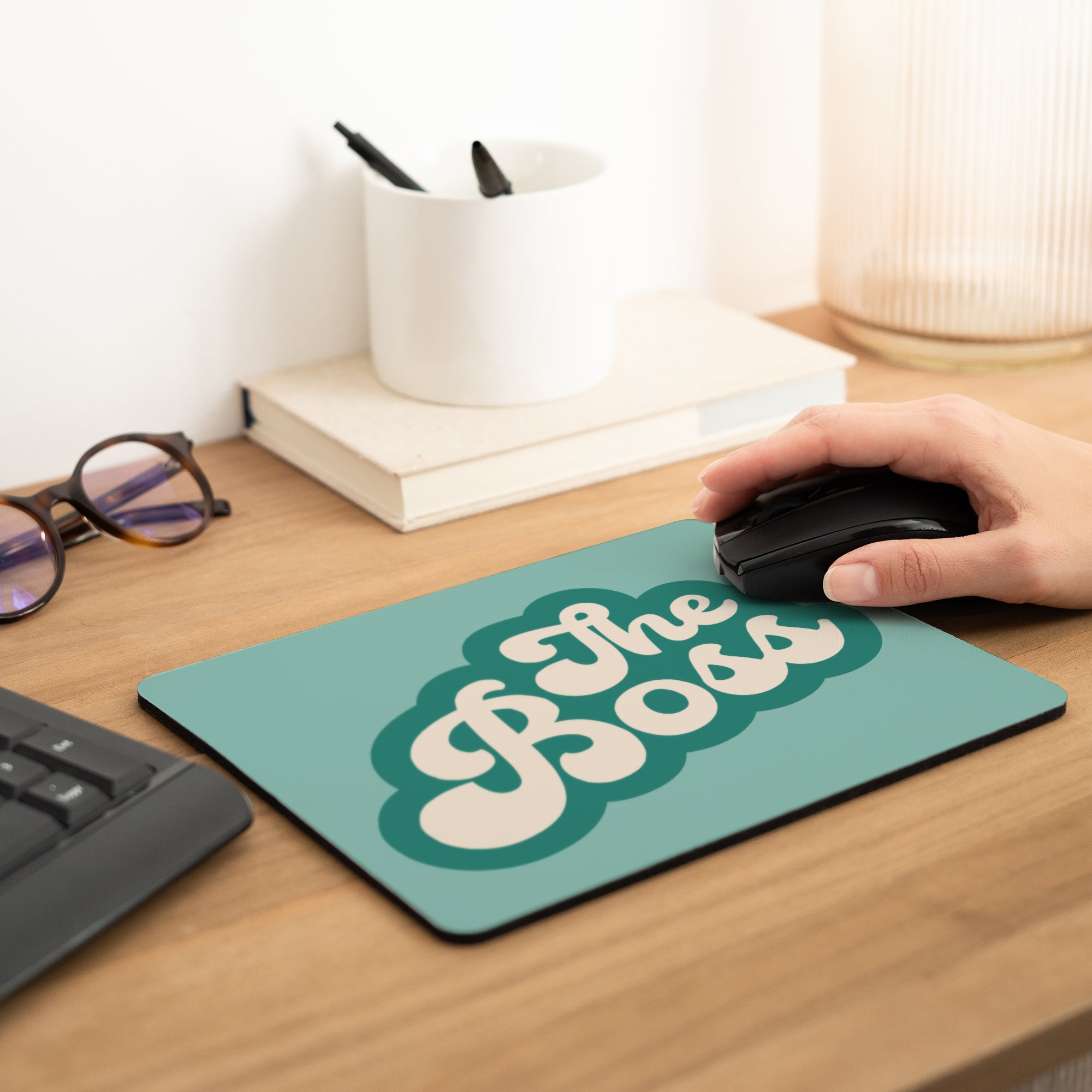 Tapis de souris Rectangle C'est qui le Boss ? photo N° 2