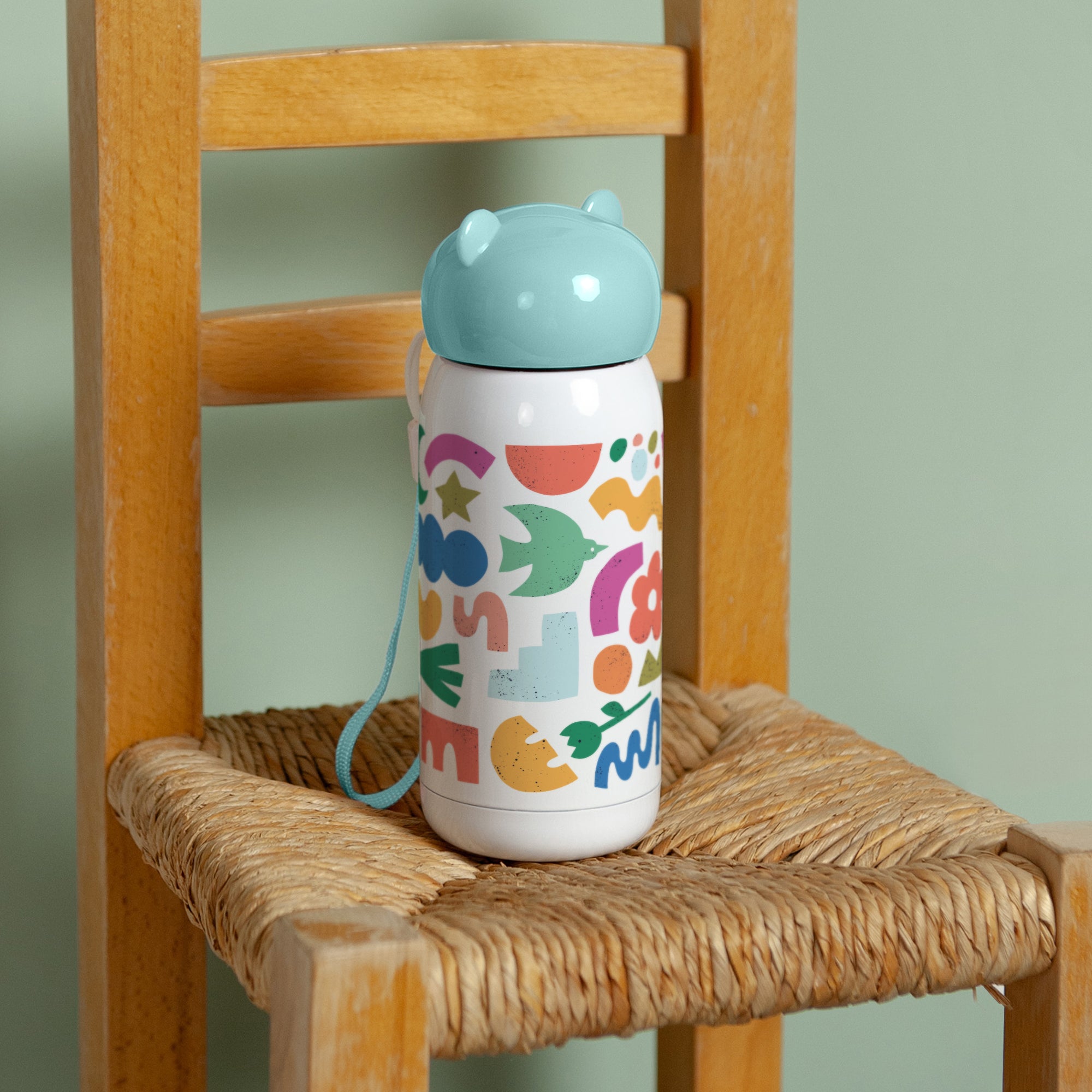 Gourde enfant Bleue, 32 cl Happy Shapes photo N° 4